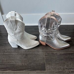 2 cowgirl boots